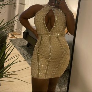 Short hand beaded cocktail dress Size 6